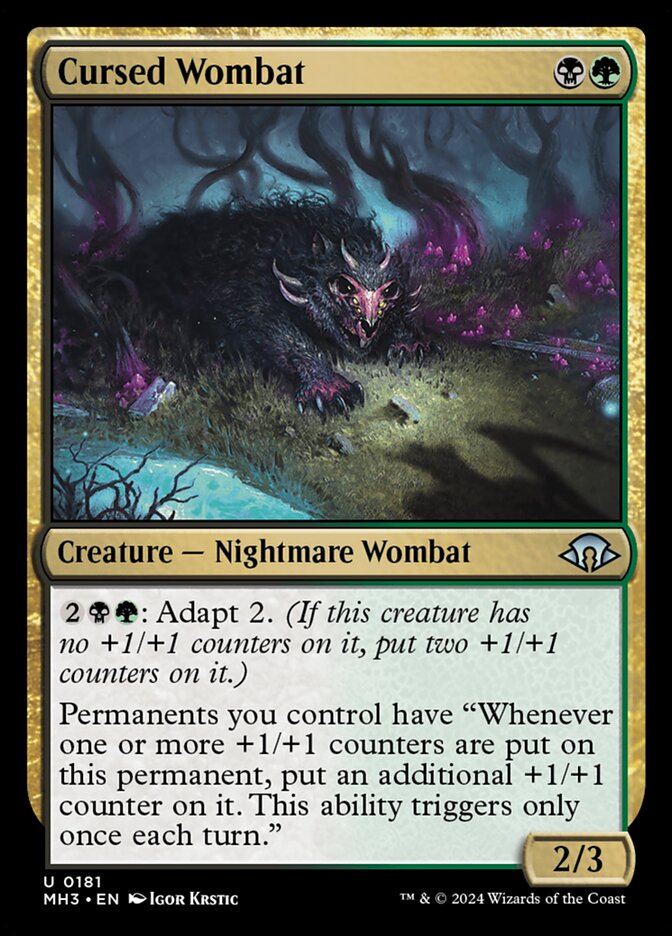 Cursed Wombat 181/319 (Modern Horizons 3)  | Good Games Morley
