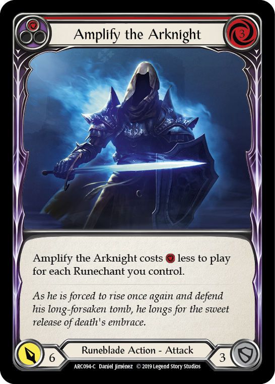 Amplify the Arknight (Red) [ARC094-C] (Arcane Rising)  1st Edition Rainbow Foil | Good Games Morley