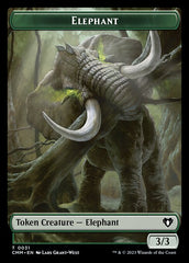 Clue // Elephant Double-Sided Token [Commander Masters Tokens] | Good Games Morley