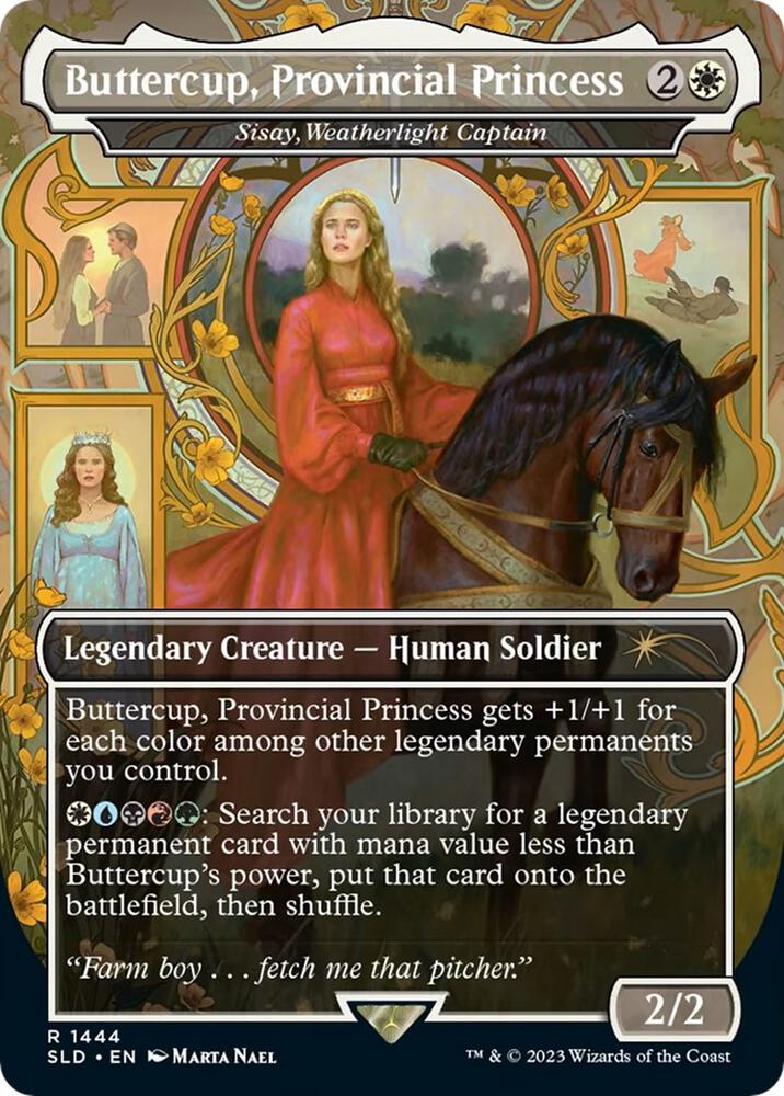 Buttercup, Provincial Princess // Sisay, Weatherlight Captain 1444 (Secret Lair Drop Series)  - Borderless Foil | Good Games Morley
