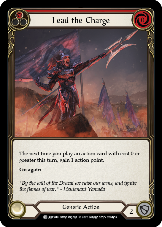Lead the Charge (Red) [U-ARC209] (Arcane Rising Unlimited)  Unlimited Normal | Good Games Morley