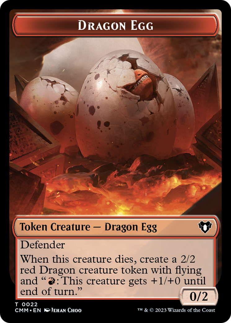 Dragon Egg Token [Commander Masters Tokens] | Good Games Morley