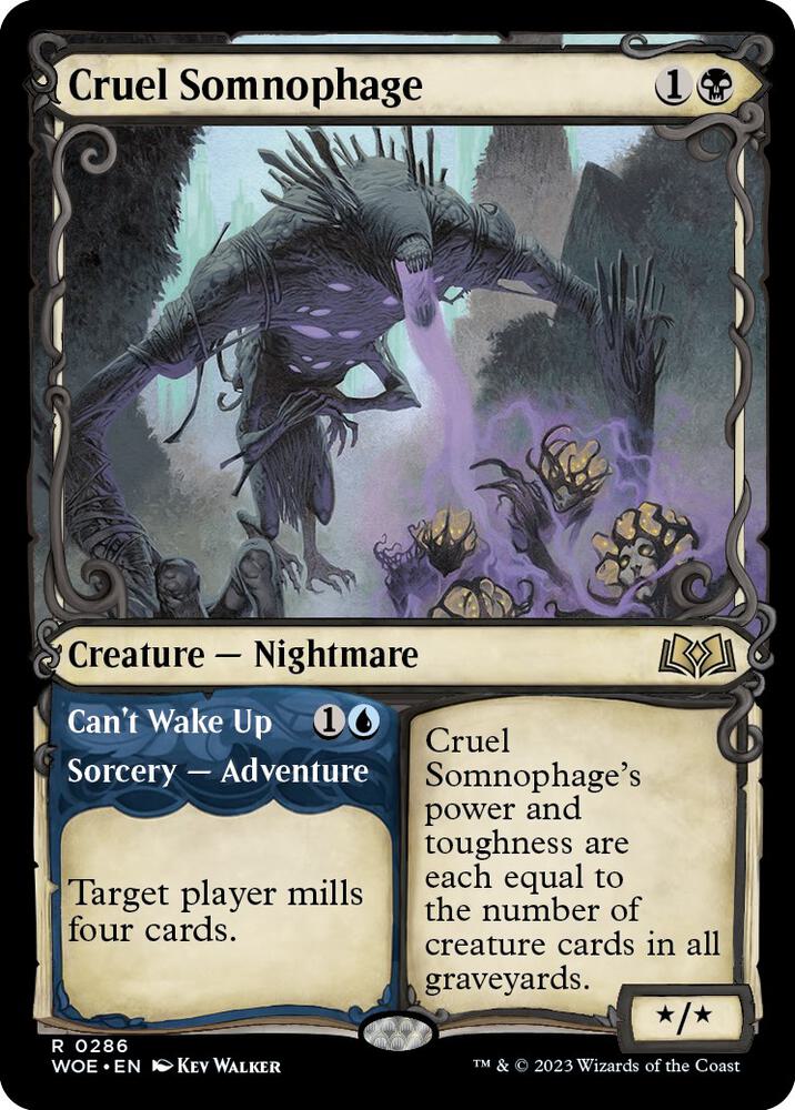 Cruel Somnophage // Can't Wake Up 286 (Wilds of Eldraine)  - Showcase | Good Games Morley
