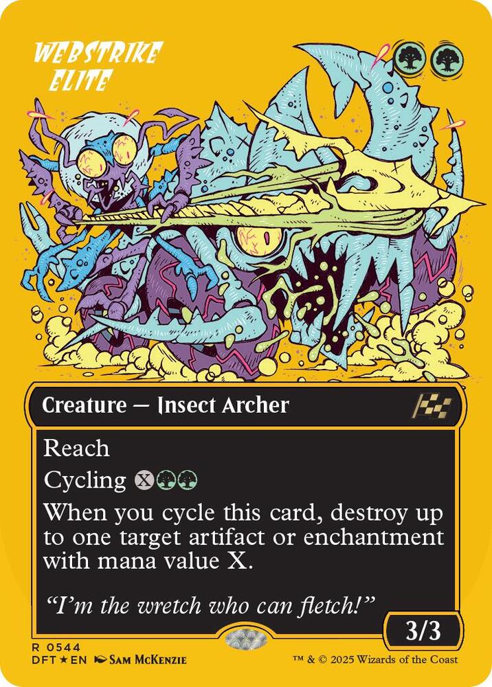 Webstrike Elite 544/291 (Aetherdrift)  - Borderless First-Place Foil | Good Games Morley