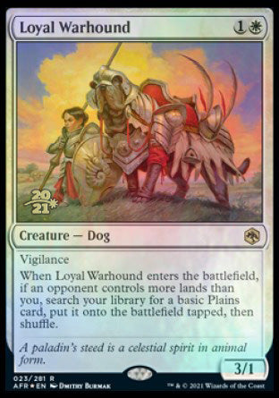 Loyal Warhound [Dungeons & Dragons: Adventures in the Forgotten Realms Prerelease Promos] | Good Games Morley