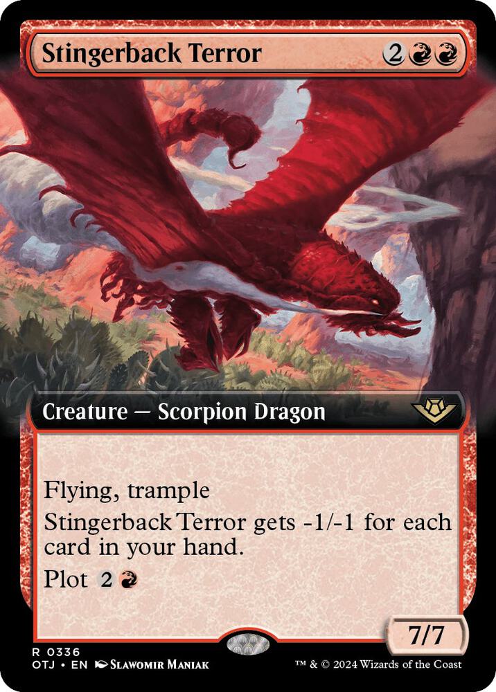 Stingerback Terror 336/286 (Outlaws of Thunder Junction)  - Extended Art | Good Games Morley