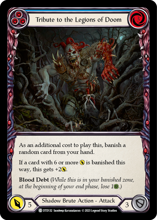 Tribute to the Legions of Doom (Blue) [DTD132] (Dusk Till Dawn)  Rainbow Foil | Good Games Morley