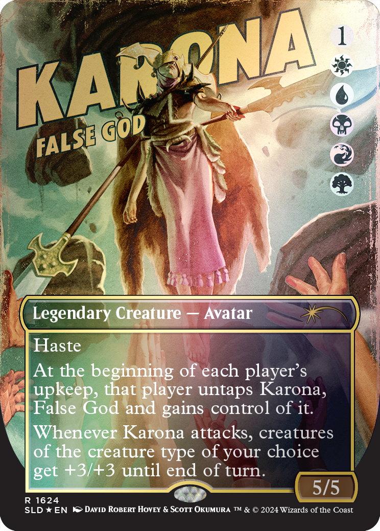 Karona, False God (Rainbow Foil) [Secret Lair Drop Series] | Good Games Morley