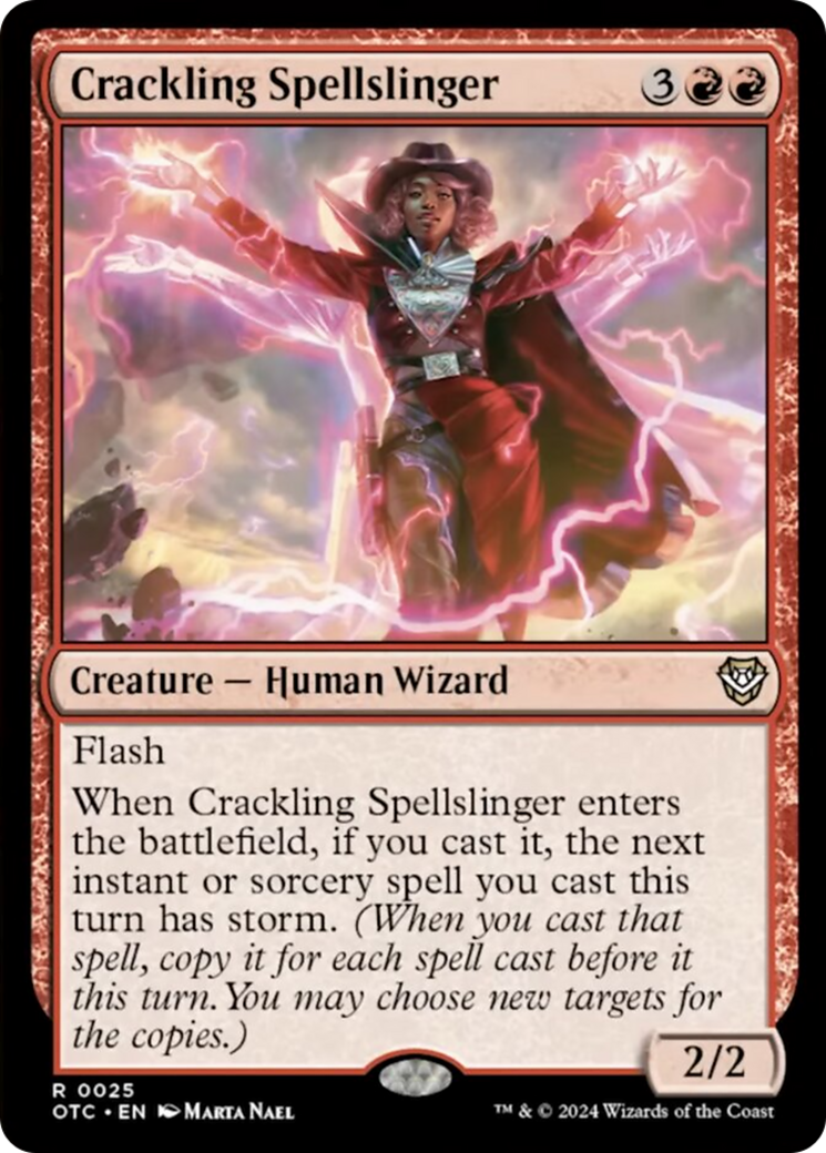 Crackling Spellslinger [Outlaws of Thunder Junction Commander] | Good Games Morley