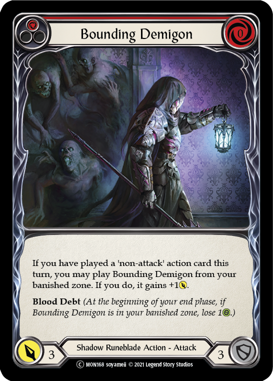 Bounding Demigon (Red) [U-MON168-RF] (Monarch Unlimited)  Unlimited Rainbow Foil | Good Games Morley