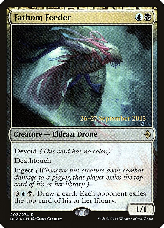 Fathom Feeder [Battle for Zendikar Prerelease Promos] | Good Games Morley