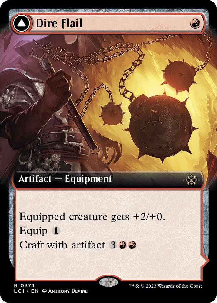 Dire Flail // Dire Blunderbuss 374/291 (The Lost Caverns of Ixalan)  - Extended Art Foil | Good Games Morley