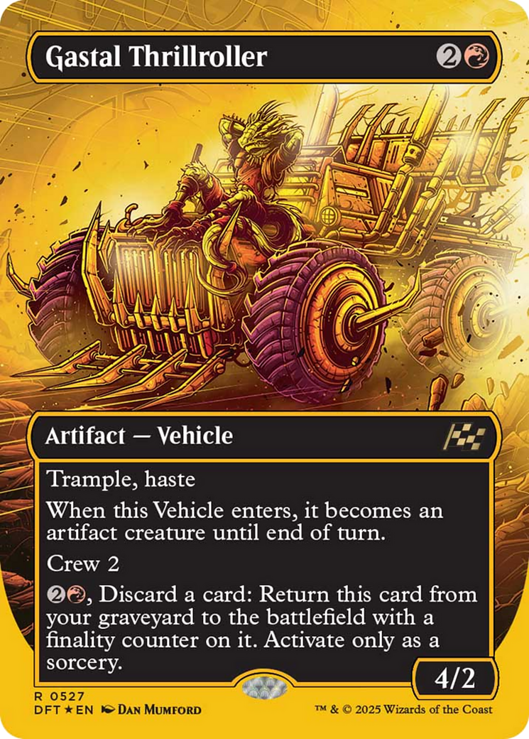 Gastal Thrillroller (Borderless) (First-Place Foil) [Aetherdrift] | Good Games Morley