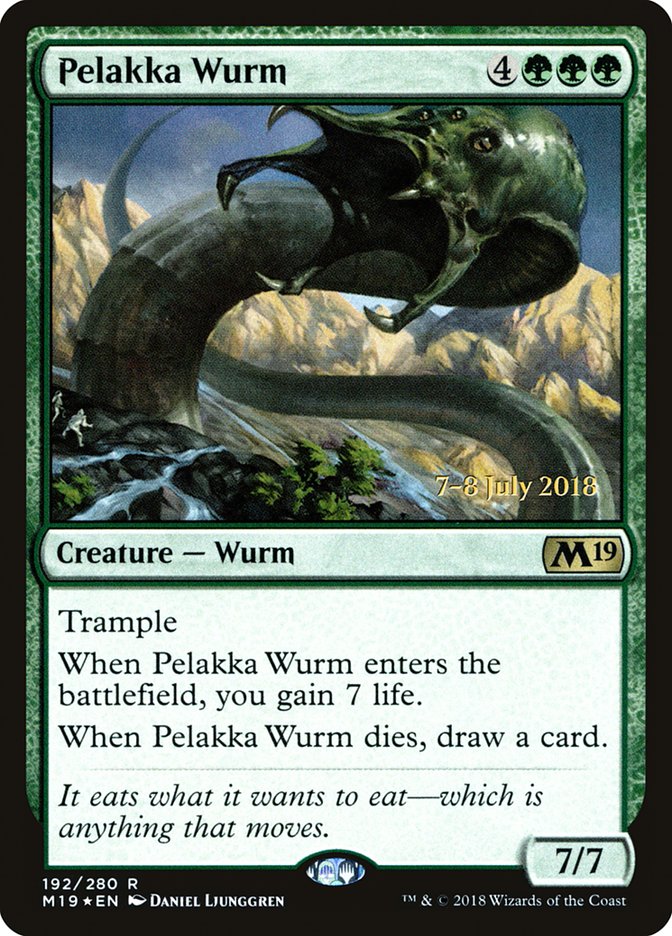Pelakka Wurm [Core Set 2019 Prerelease Promos] | Good Games Morley