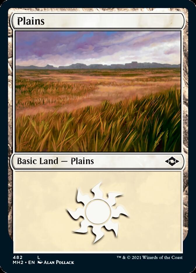 Plains (482) (Foil Etched) [Modern Horizons 2] | Good Games Morley