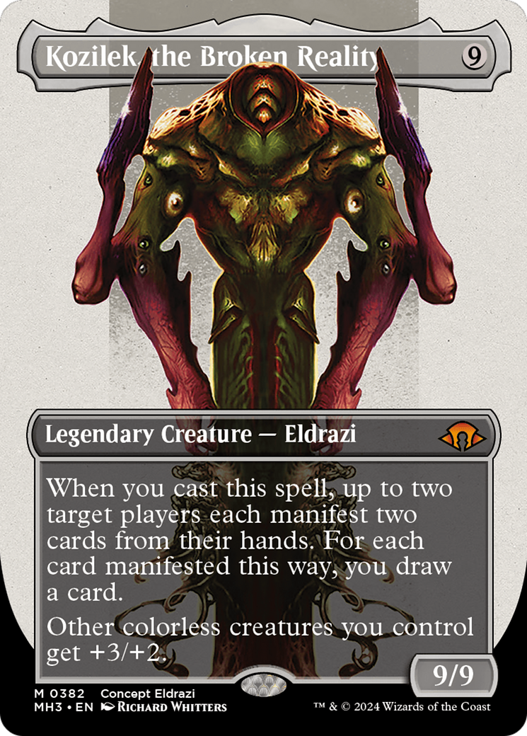 Kozilek, the Broken Reality (Borderless) (Serialized) [Modern Horizons 3] | Good Games Morley