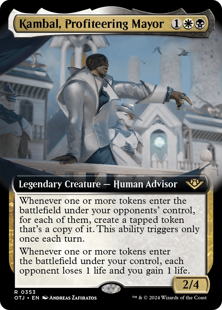 Kambal, Profiteering Mayor (Extended Art) [Outlaws of Thunder Junction] | Good Games Morley