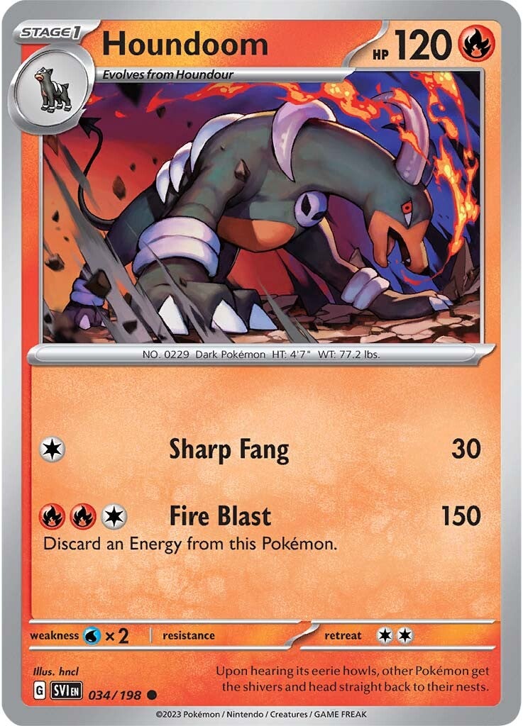 Houndoom (034/198) [Scarlet & Violet: Base Set] | Good Games Morley