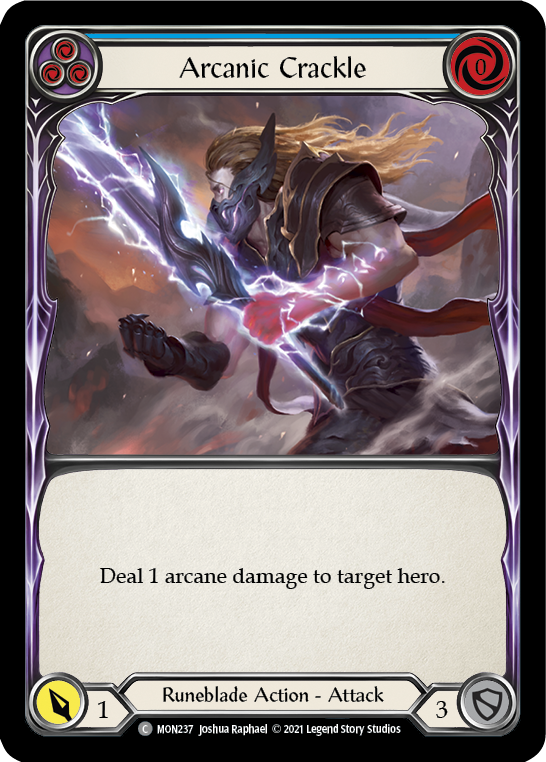 Arcanic Crackle (Blue) [MON237-RF] (Monarch)  1st Edition Rainbow Foil | Good Games Morley
