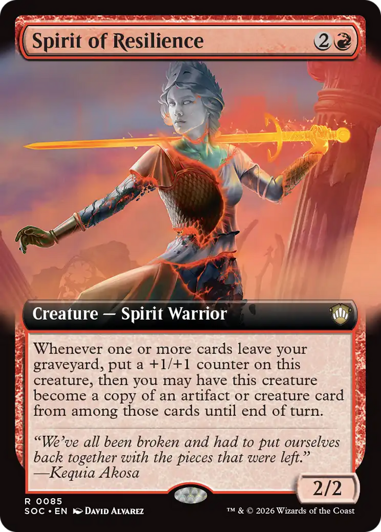 Spirit of Resilience (Extended Art) [Secrets of Strixhaven Commander] | Good Games Morley