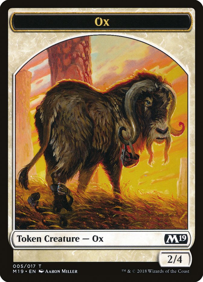 Ox Token [Core Set 2019 Tokens] | Good Games Morley