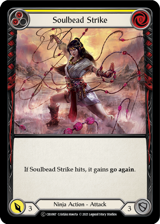 Soulbead Strike (Yellow) [U-CRU067] (Crucible of War Unlimited)  Unlimited Rainbow Foil | Good Games Morley