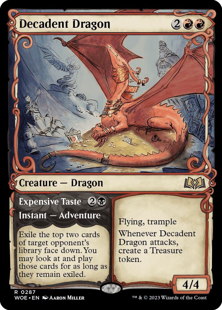 Decadent Dragon // Expensive Taste 287/276 (Wilds of Eldraine)  - Showcase | Good Games Morley