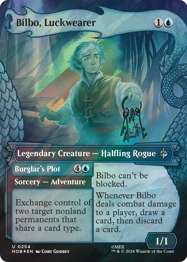 Bilbo, Luckwearer (Showcase) (Surge Foil) [The Hobbit] | Good Games Morley