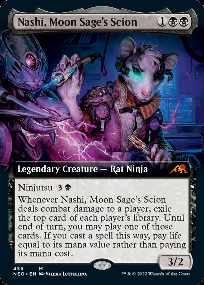 Nashi, Moon Sage's Scion (Extended Art) [Kamigawa: Neon Dynasty] | Good Games Morley