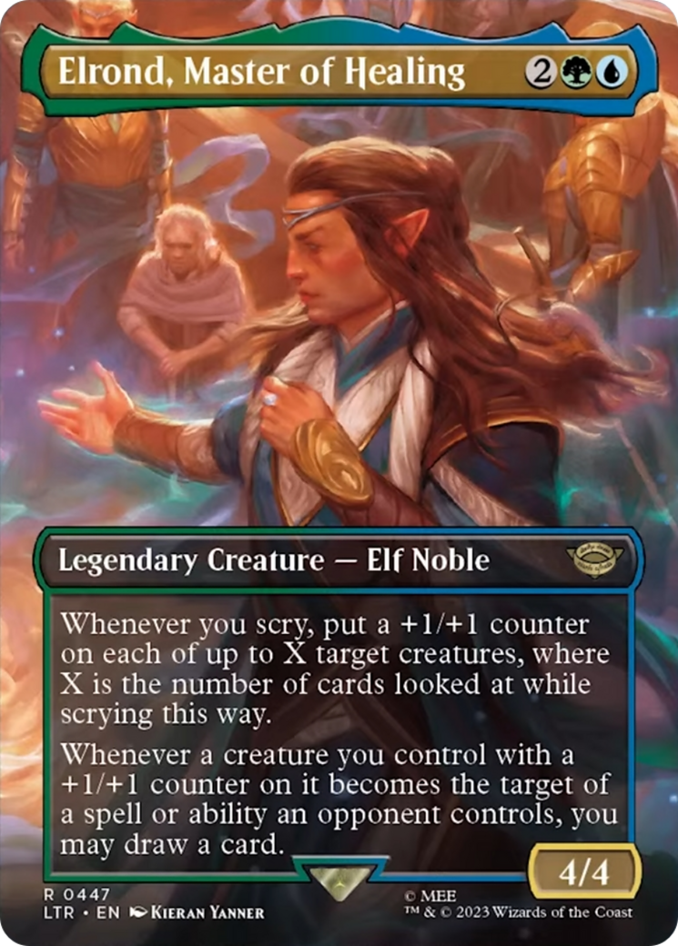 Elrond, Master of Healing (Borderless Alternate Art) [The Lord of the Rings: Tales of Middle-Earth] | Good Games Morley