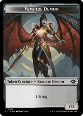 Vampire (0006) // Vampire Demon Double-Sided Token [The Lost Caverns of Ixalan Commander Tokens] | Good Games Morley