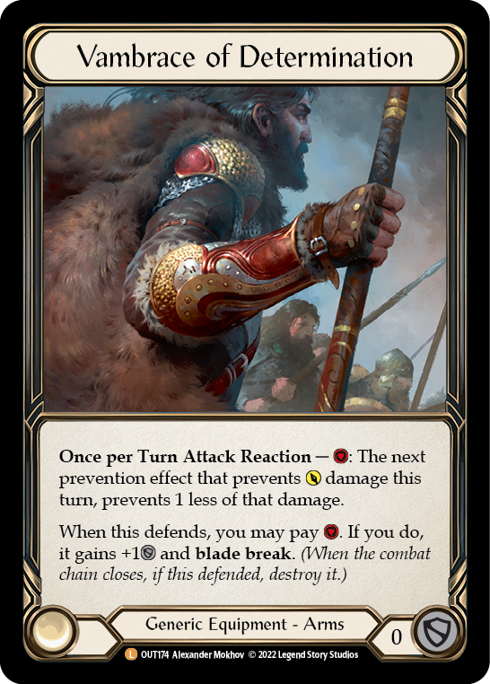 Vambrace of Determination [OUT174] (Outsiders)  Rainbow Foil | Good Games Morley