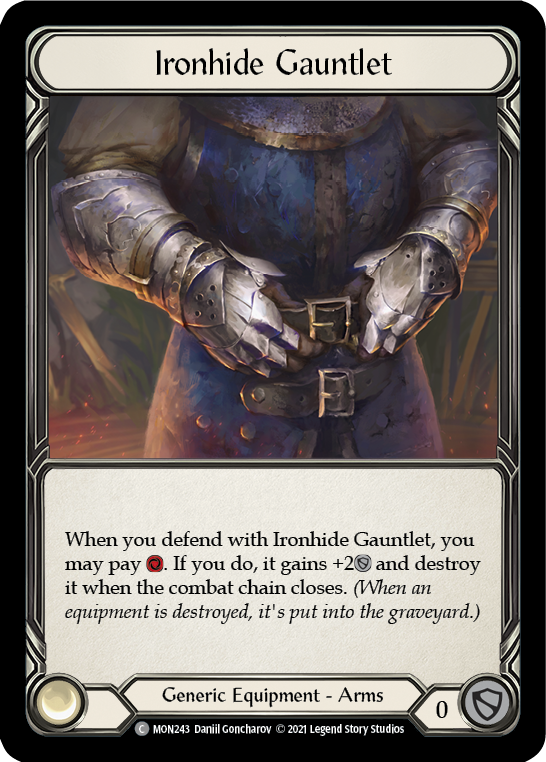 Ironhide Gauntlet [MON243] (Monarch)  1st Edition Normal | Good Games Morley