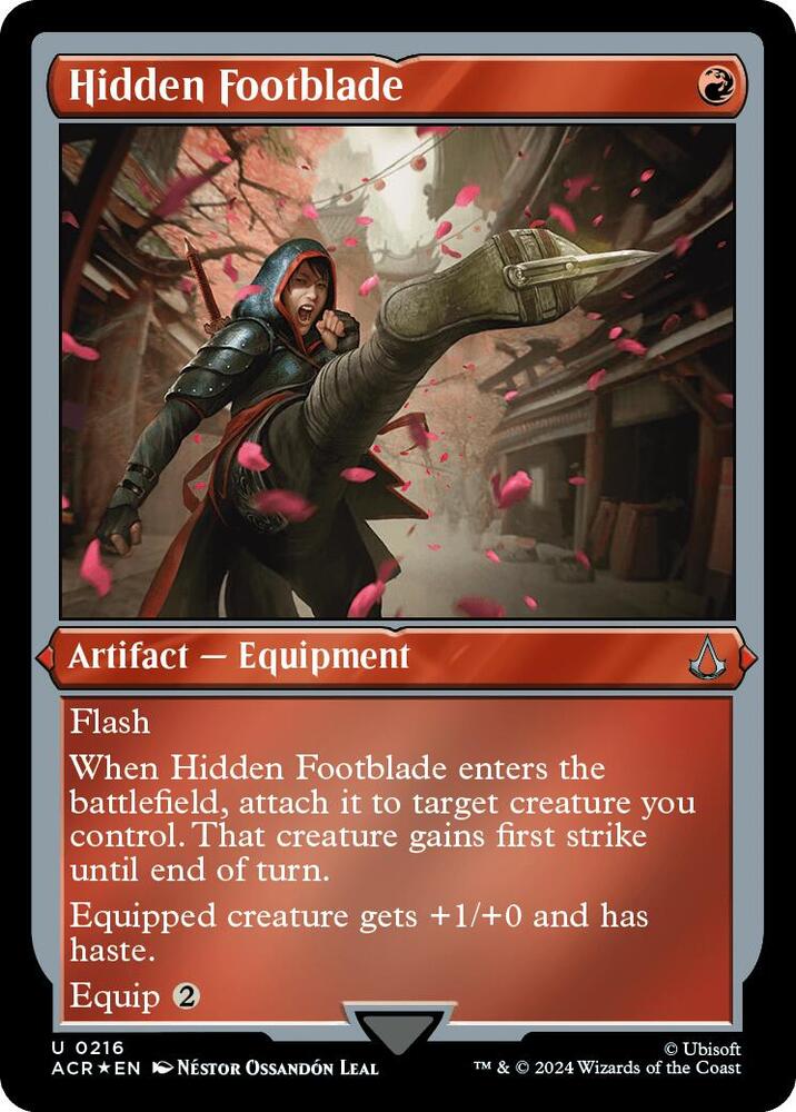 Hidden Footblade 216 (Universes Beyond: Assassin's Creed)  - Etched Foil | Good Games Morley