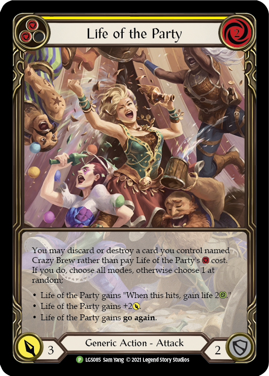 Life of the Party (Yellow) [LGS085] (Promo)  Rainbow Foil | Good Games Morley
