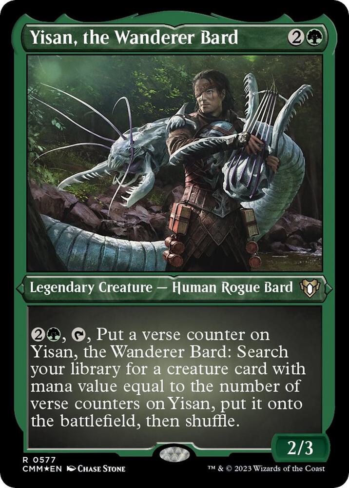 Yisan, the Wanderer Bard 577 (Commander Masters)  - Etched Foil | Good Games Morley