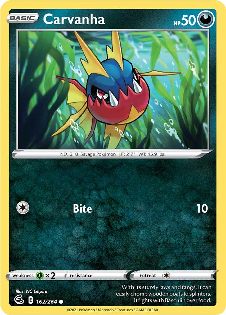 Carvanha (162/264) [Sword & Shield: Fusion Strike] | Good Games Morley
