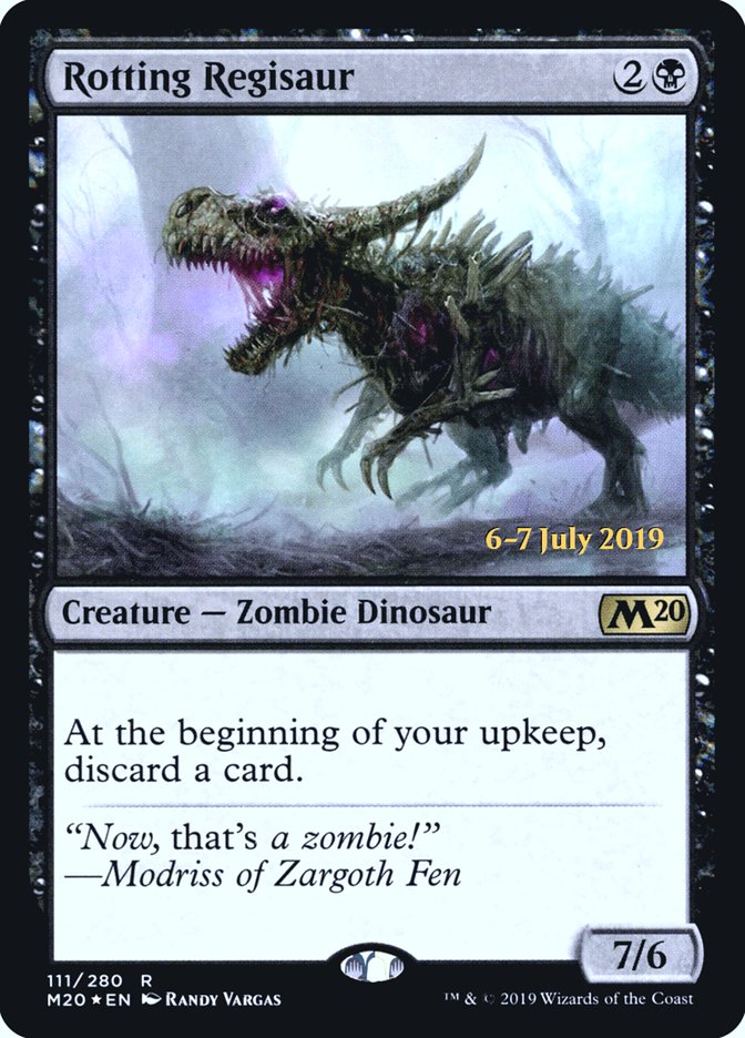 Rotting Regisaur [Core Set 2020 Prerelease Promos] | Good Games Morley