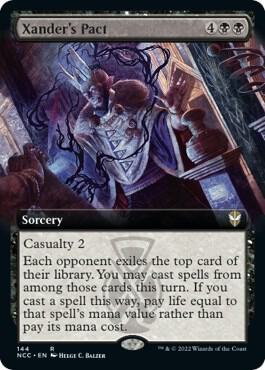 Xanders Pact Extended Art 144 (Commander: Streets of New Capenna)  | Good Games Morley