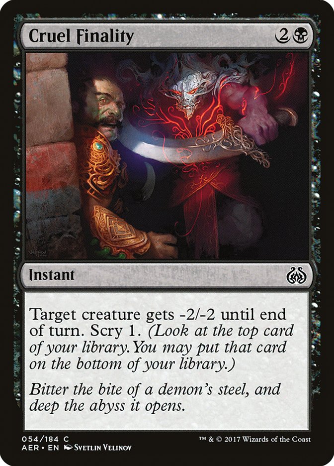 Cruel Finality 54/184 (Aether Revolt)  - Foil | Good Games Morley