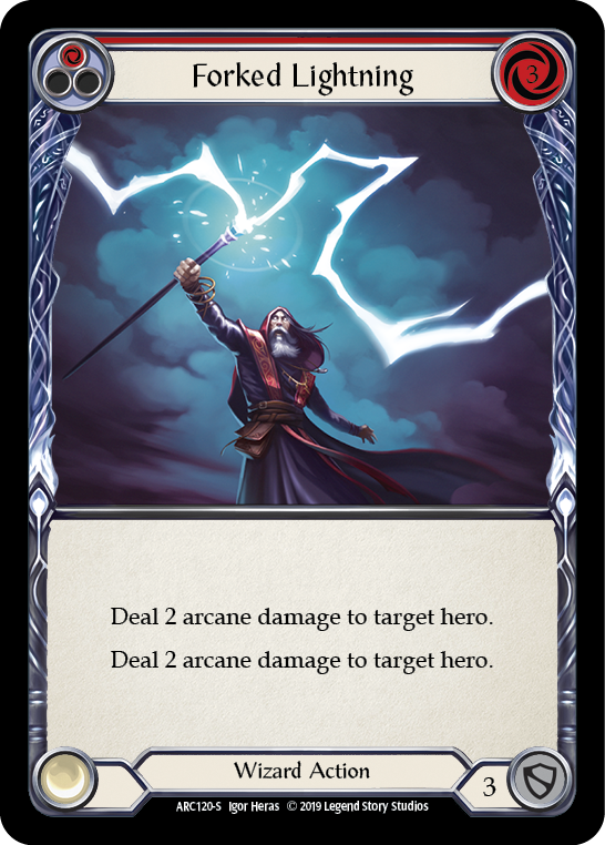 Forked Lightning [ARC120-S] (Arcane Rising)  1st Edition Rainbow Foil | Good Games Morley