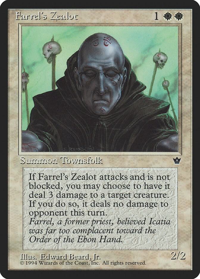 Farrels Zealot 3c/187 (Fallen Empires)  | Good Games Morley