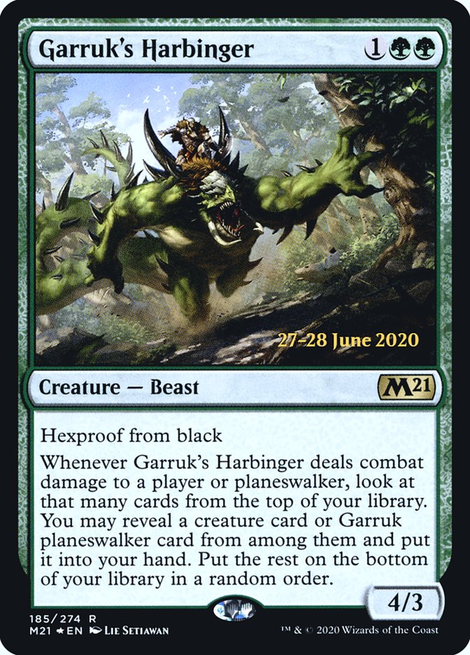 Garruk's Harbinger [Core Set 2021 Prerelease Promos] | Good Games Morley
