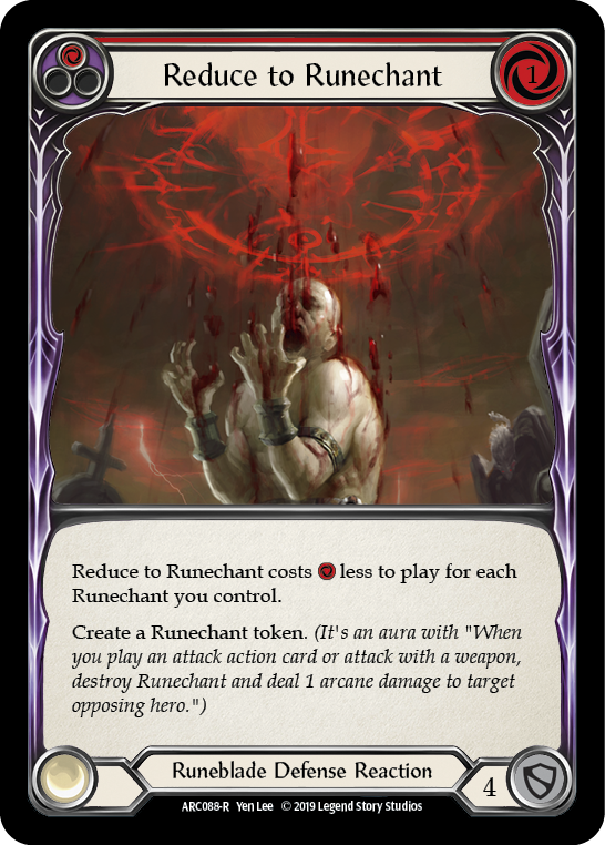 Reduce to Runechant (Red) [ARC088-R] (Arcane Rising)  1st Edition Normal | Good Games Morley