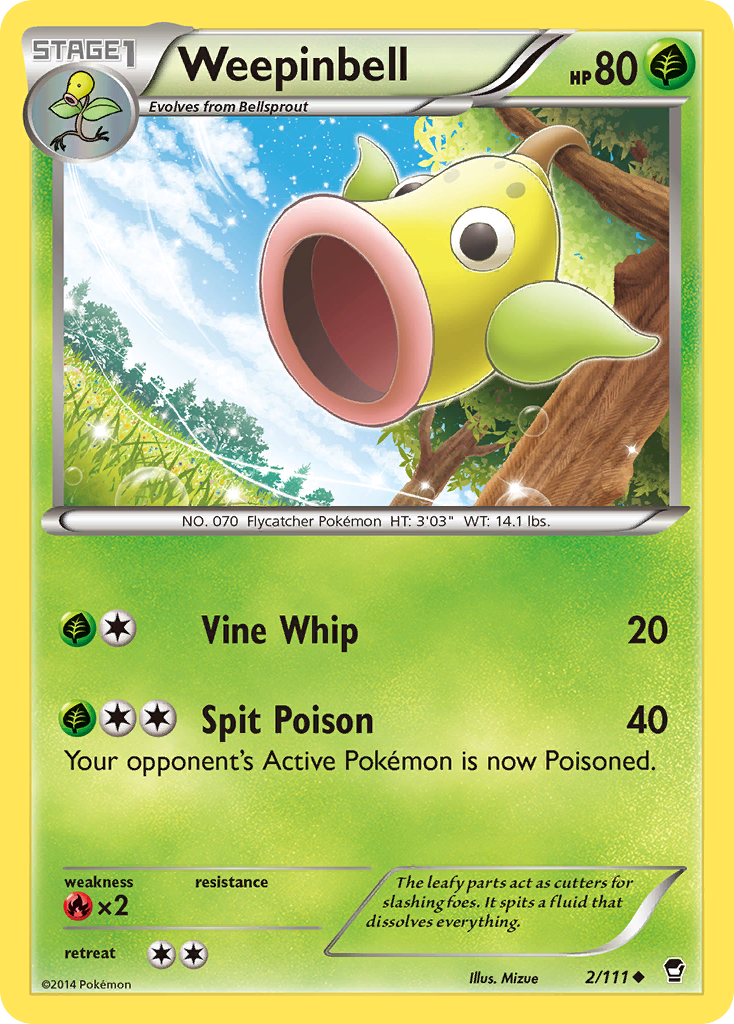 Weepinbell (2/111) [XY: Furious Fists] | Good Games Morley