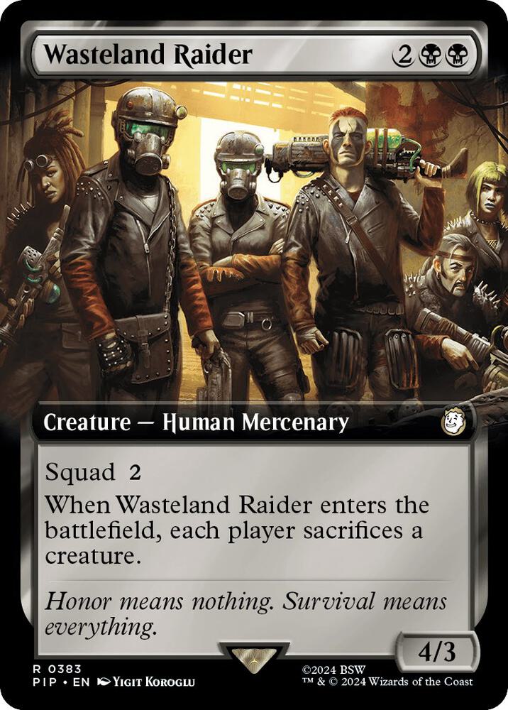 Wasteland Raider 383/326 (Universes Beyond: Fallout)  - Extended Art | Good Games Morley