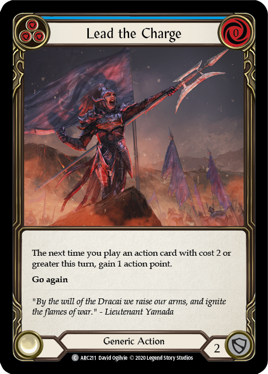 Lead the Charge (Blue) [U-ARC211] (Arcane Rising Unlimited)  Unlimited Rainbow Foil | Good Games Morley