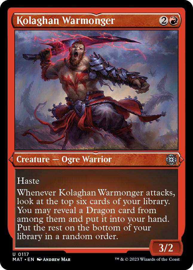 Kolaghan Warmonger 117/50 (March of the Machine: The Aftermath)  - Etched Foil | Good Games Morley