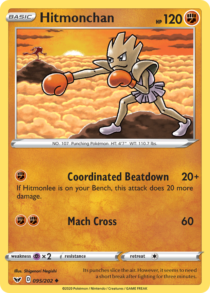 Hitmonchan (095/202) [Sword & Shield: Base Set] | Good Games Morley