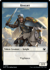 Knight (7) // Spirit (14) Double-Sided Token [March of the Machine Commander Tokens] | Good Games Morley